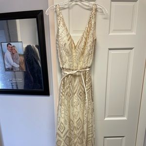 Gold long down/dress